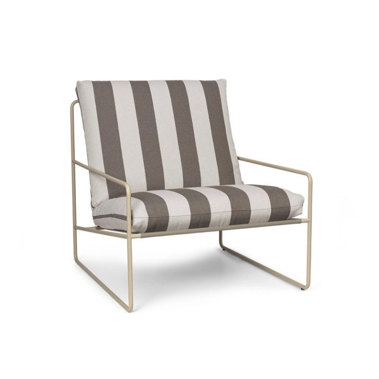 Fauteuil DESERT STRIPE Chocolat FERM LIVING