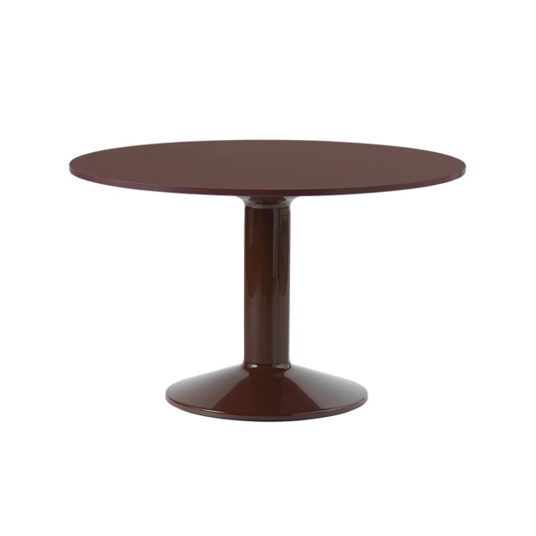 Table MIDST Ø 120 Lino rouge foncé/ rouge foncé MUUTO