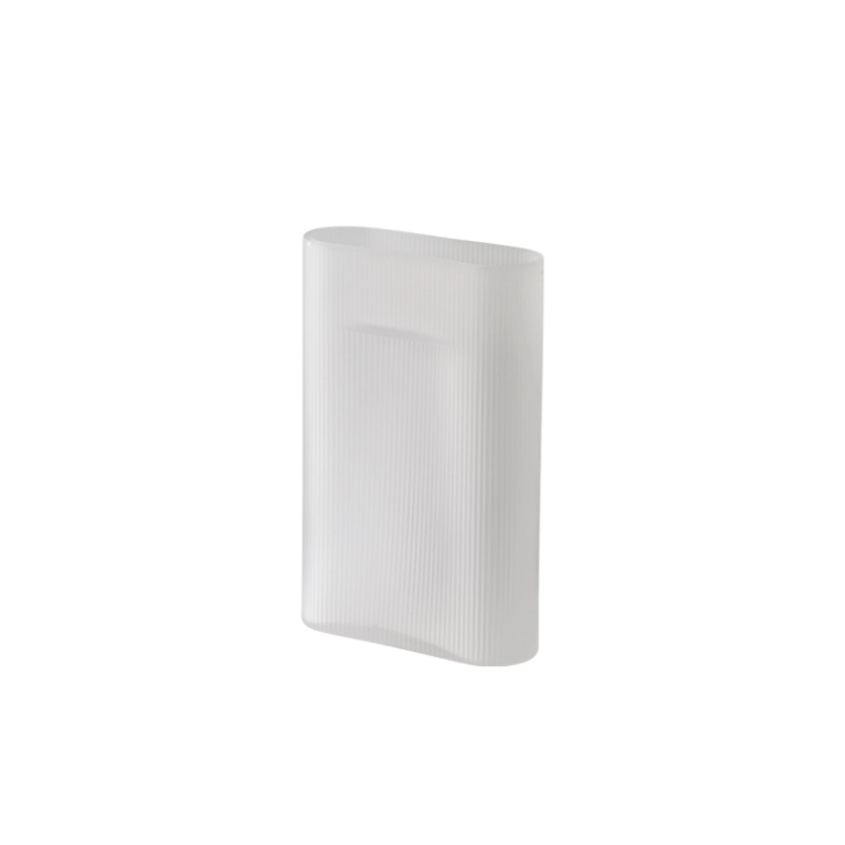 Vase VASE RIDGE Verre H 35 Blanc MUUTO
