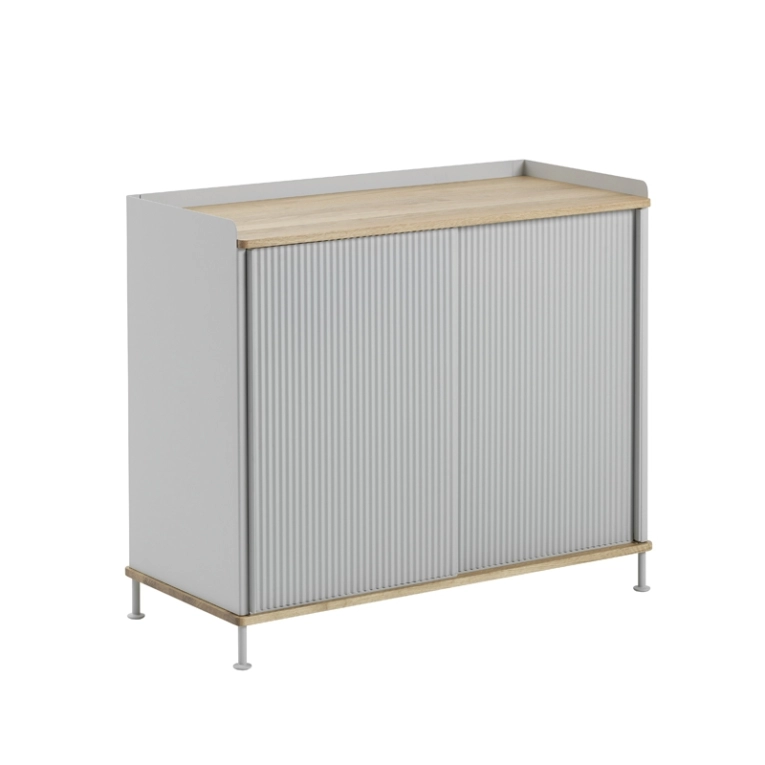 Meuble de rangement ENFOLD Buffet L 100 Chêne/ gris MUUTO