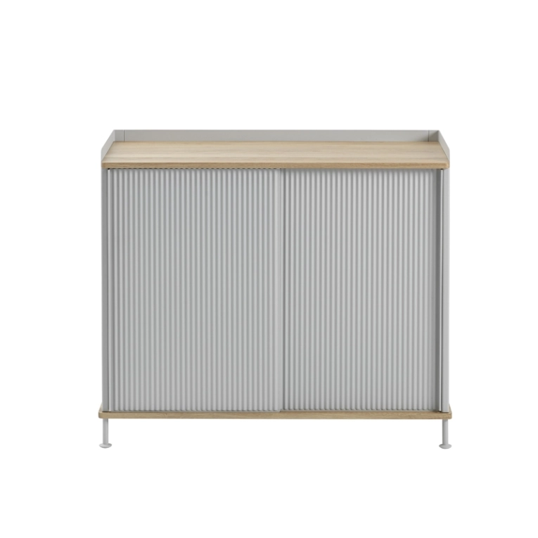 Meuble de rangement ENFOLD Buffet L 100 Chêne/ gris MUUTO