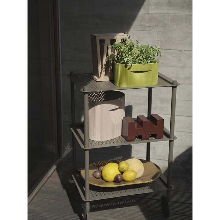 Vase Pot de fleurs RIDGE H 24 Blanc cassé MUUTO