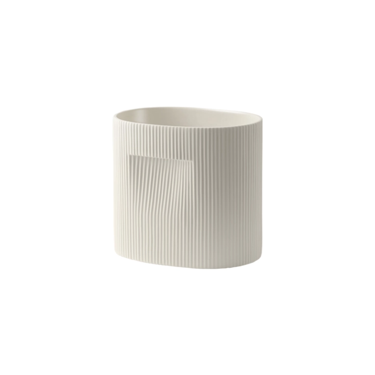 Vase Pot de fleurs RIDGE H 24 Blanc cassé MUUTO
