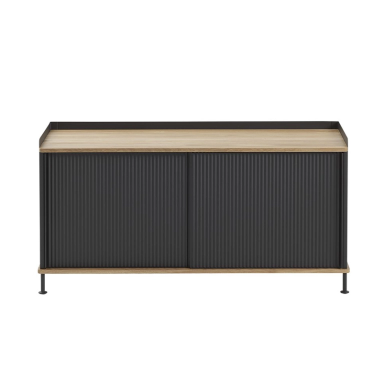 Meuble de rangement ENFOLD Buffet L 124 Chêne/ noir MUUTO