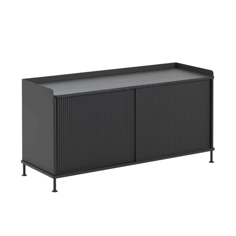 Meuble de rangement ENFOLD Buffet L 124 Noir MUUTO