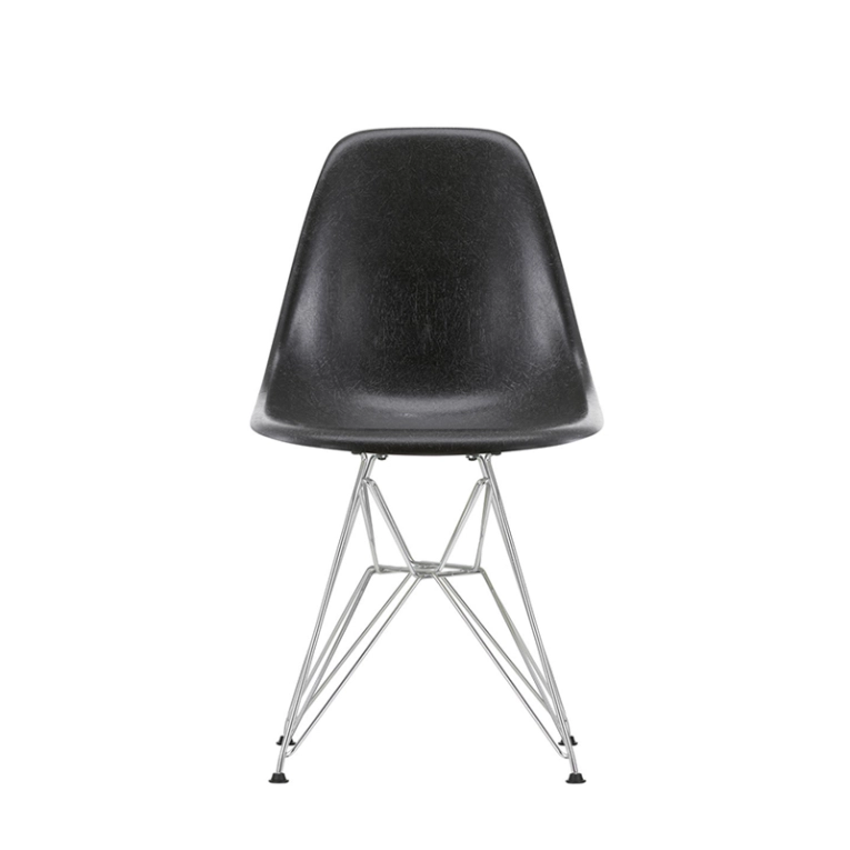 Chaise EAMES FIBERGLASS CHAIR DSR Gris foncé Eames VITRA