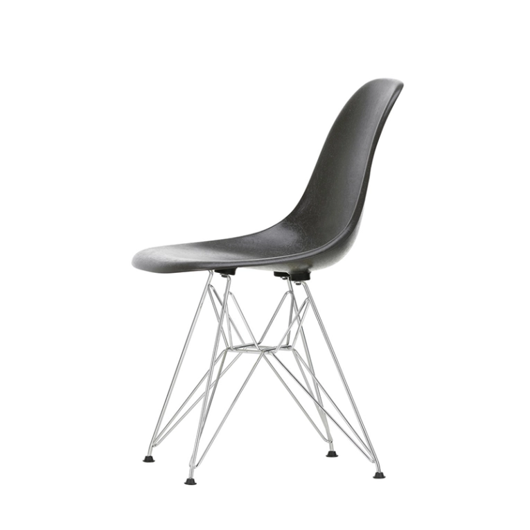 Chaise EAMES FIBERGLASS CHAIR DSR Gris foncé Eames VITRA