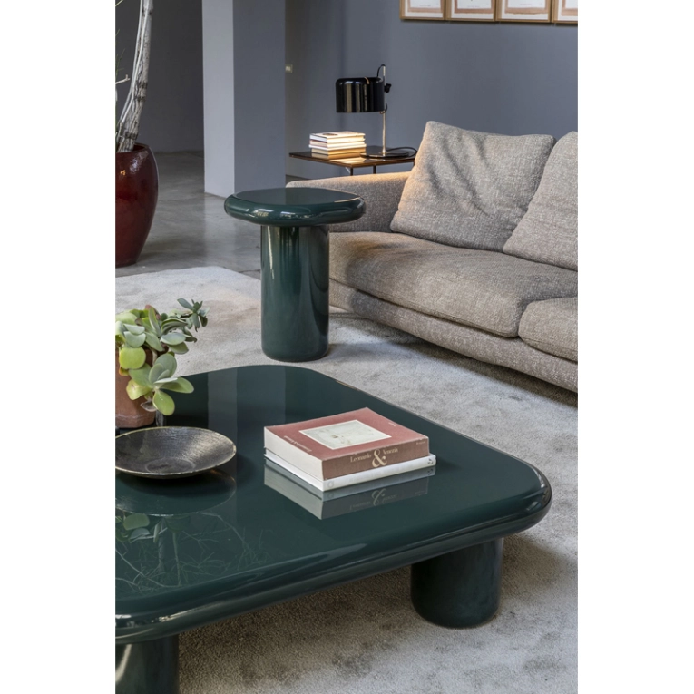 Table basse BILBAO 120x120 Beige laqué brillant MOGG