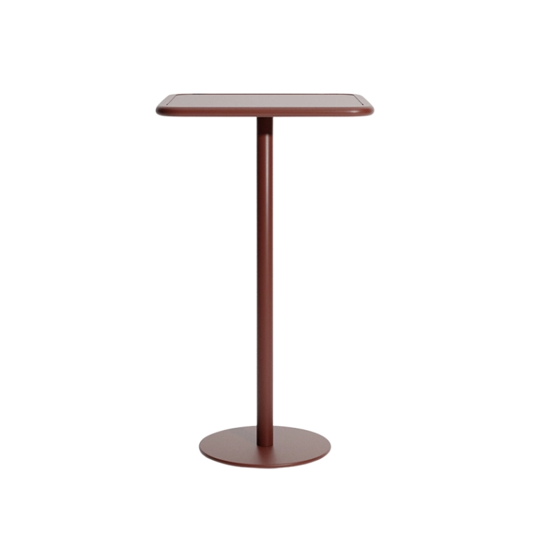 Table extérieur Mange-debout WEEK-END carré Rouge brun PETITE FRITURE