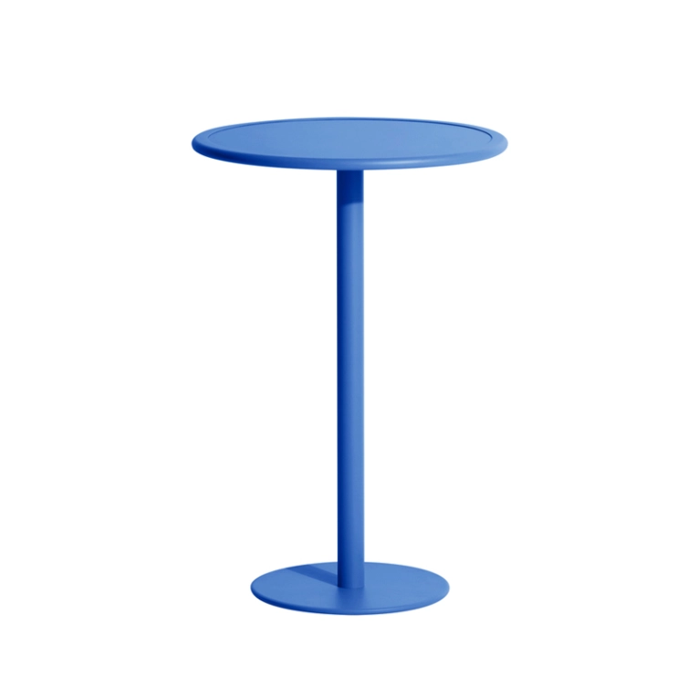Table extérieur Mange-debout WEEK-END rond Bleu PETITE FRITURE
