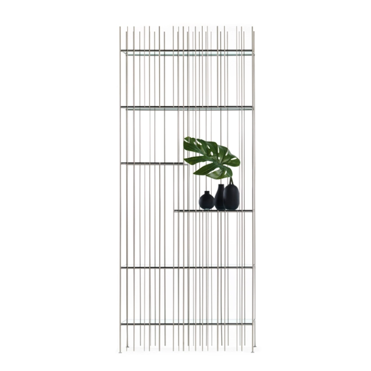 Etagère Bibliothèque METRICA A Titane/ verre vert MOGG