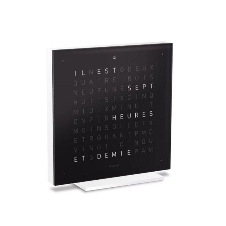 Horloge Horloge/ réveil QLOCKTWO EARTH 13,5 Pure Noir QLOCKTWO