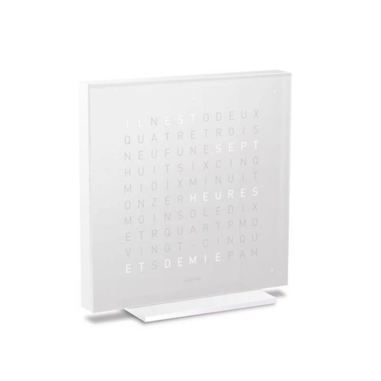 Horloge Horloge/ réveil QLOCKTWO EARTH 13,5 Pure Blanc QLOCKTWO