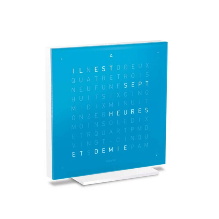 Horloge Horloge/ réveil QLOCKTWO EARTH 13,5 Pure Bleu QLOCKTWO