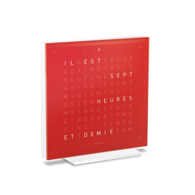 Horloge Horloge/ réveil QLOCKTWO EARTH 13,5 Pure Rouge QLOCKTWO