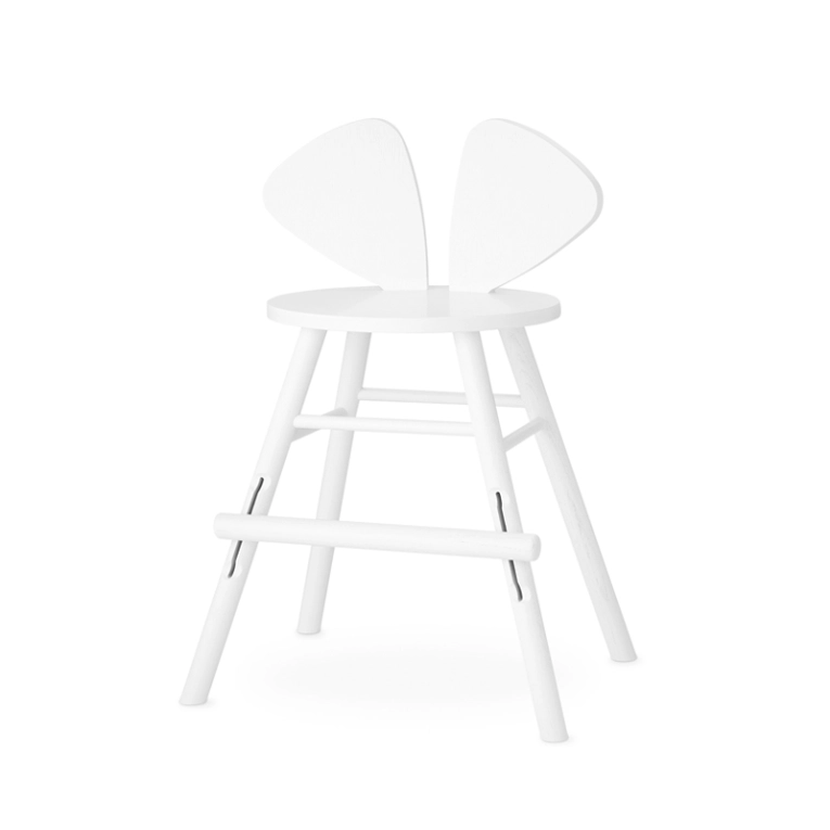 Siège enfant Chaise enfant haute MOUSE JUNIOR 3 à 9 ans Blanc NOFRED