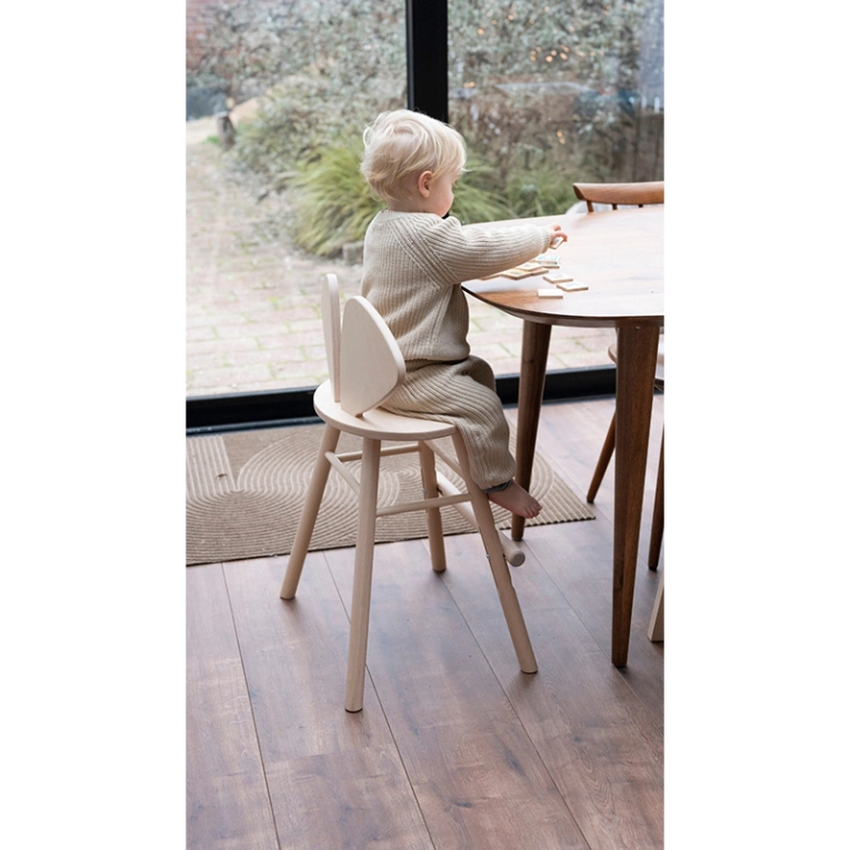 Siège enfant Chaise enfant haute MOUSE JUNIOR 3 à 9 ans Bouleau NOFRED