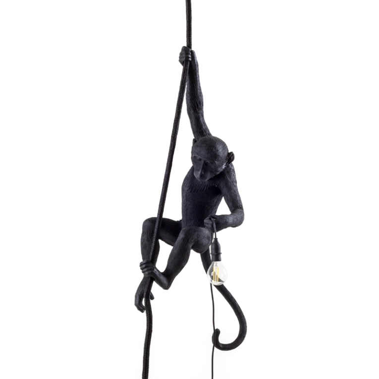 Suspension MONKEY OUTDOOR Ceiling Noir SELETTI