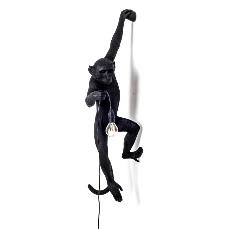 Applique MONKEY OUTDOOR Hanging Noir SELETTI