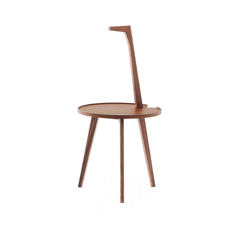Table d'appoint guéridon CICOGNINO Noyer américain CASSINA