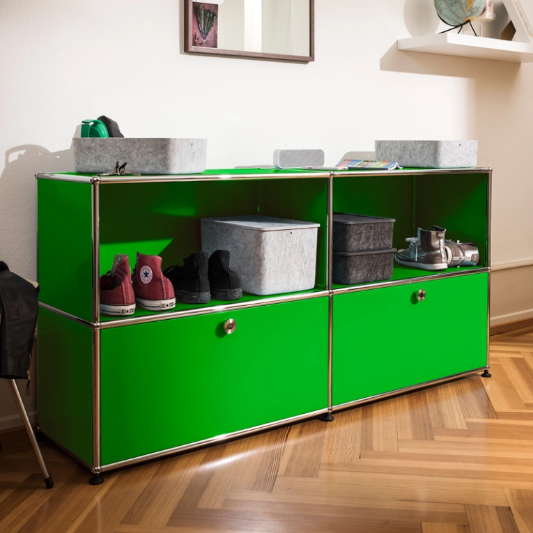 Meuble de rangement USM HALLER C2 Vert USM USM HALLER