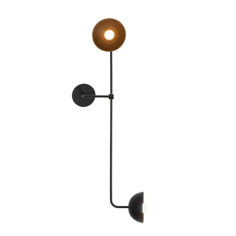 Applique BEAUBIEN ABAT-JOUR DOUBLE Noir mat LAMBERT & FILS