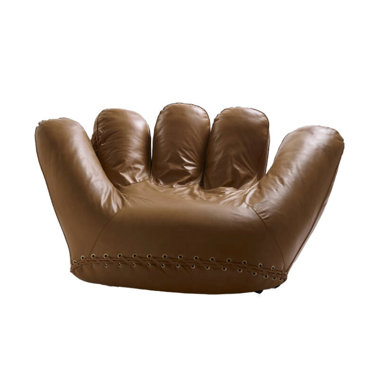 Fauteuil JOE Cuir marron BAL93002 POLTRONOVA
