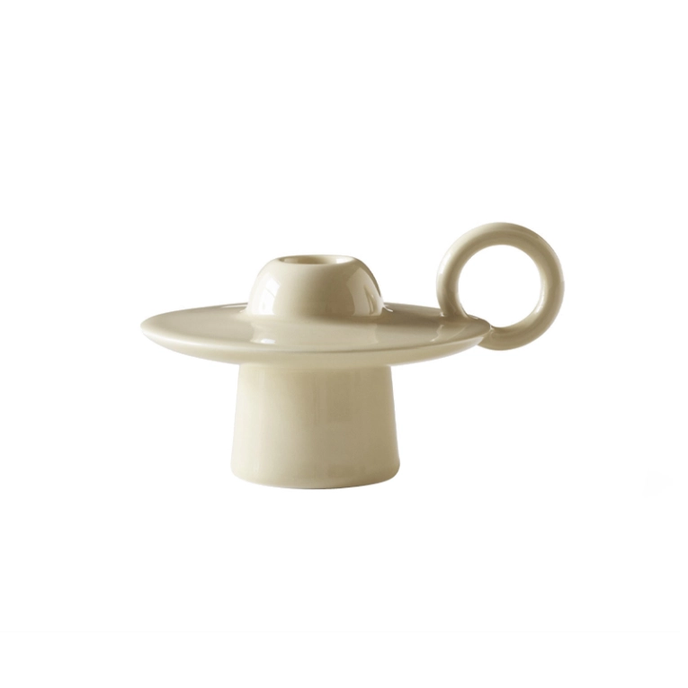 Photophore, bougeoir et bougie Bougeoir MOMENTO JH39 Ivoire AND TRADITION