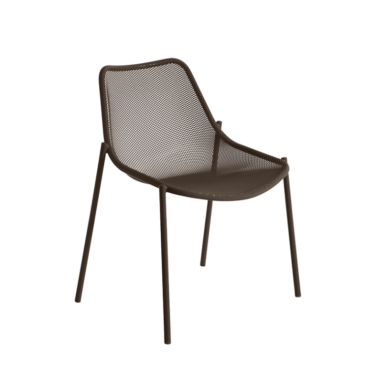Chaise extérieur ROUND Marron d'Inde EMU