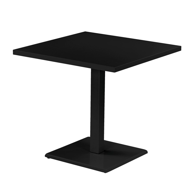 Table extérieur ROUND 80x80 Noir EMU