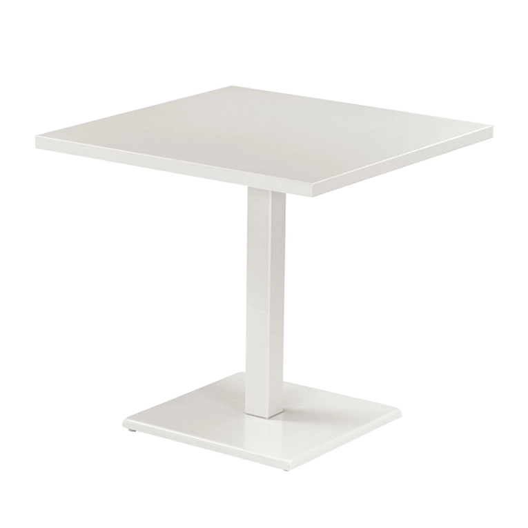 Table extérieur ROUND 80x80 Blanc mat EMU