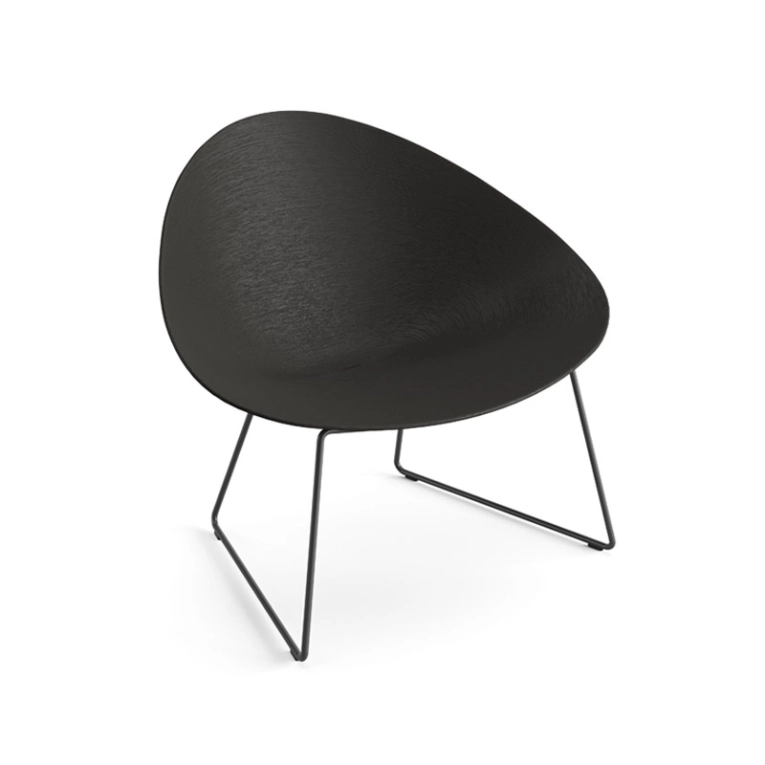 Fauteuil ADELL piètement luge Noir / anthracite ARPER