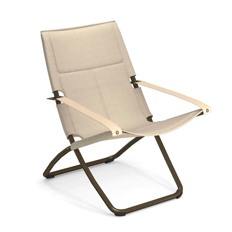 Bain de soleil, chaise longue et hamac SNOOZE COSY Bronze Poli / Havane  EMU