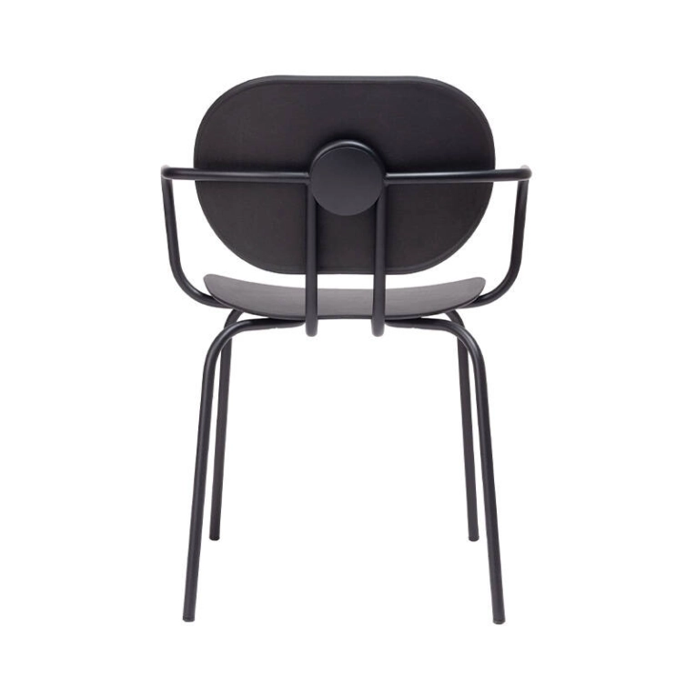 Chaise HARI PP indoor avec accoudoirs Noir / Noir ONDARRETA