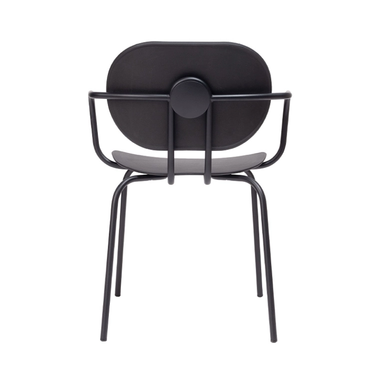 Chaise extérieur HARI PP outdoor avec accoudoirs Noir / Noir ONDARRETA