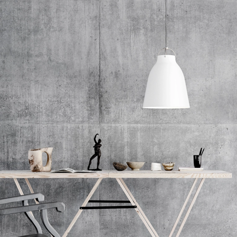 Suspension CARAVAGGIO P3 Blanc brillant/ câble gris FRITZ HANSEN