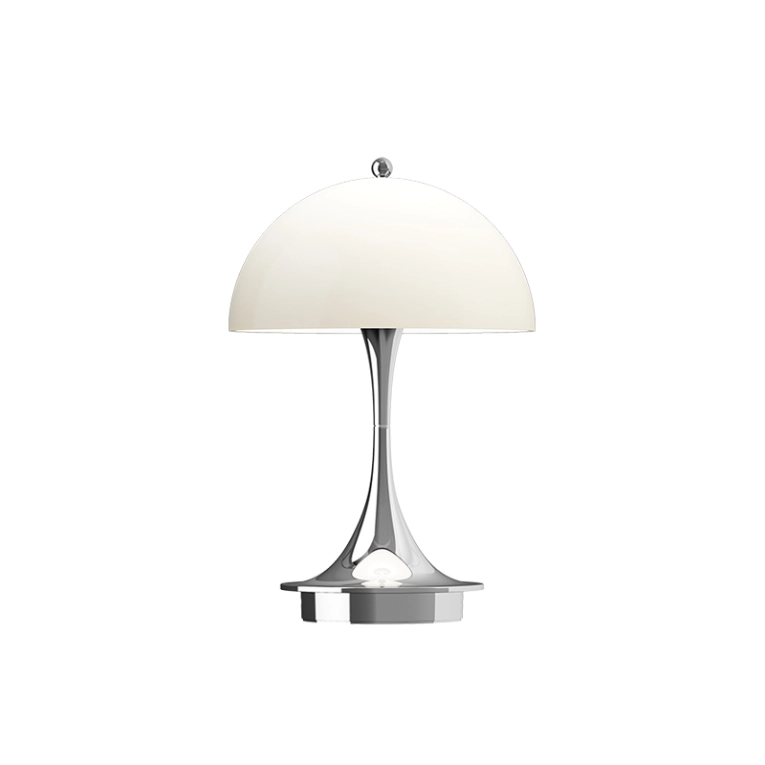 Lampe sans fil PANTHELLA 160 PORTABLE V3 Beige opal/ chrome LOUIS POULSEN