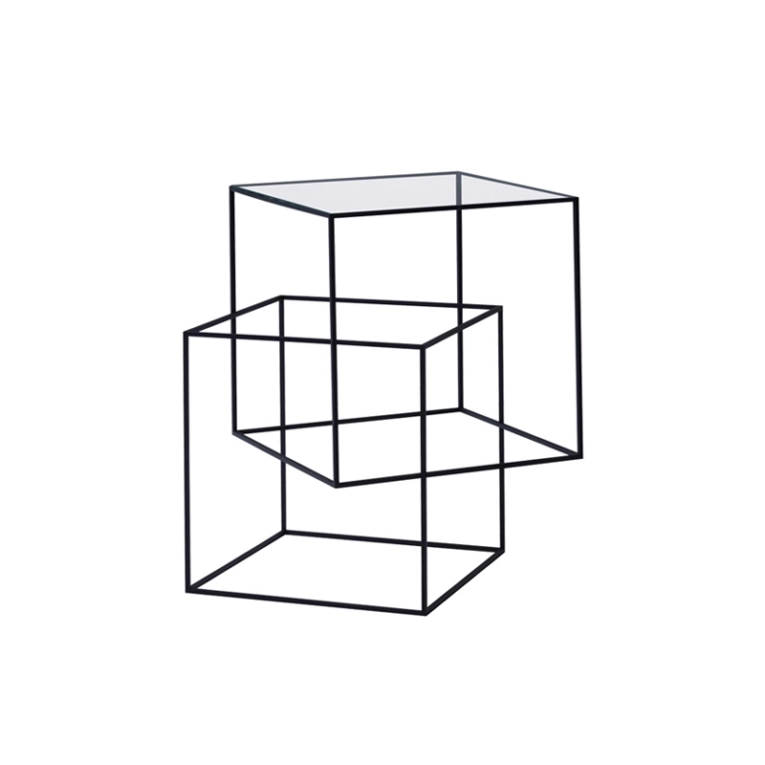 Table d'appoint guéridon THIN BLACK TABLE Noir CAPPELLINI