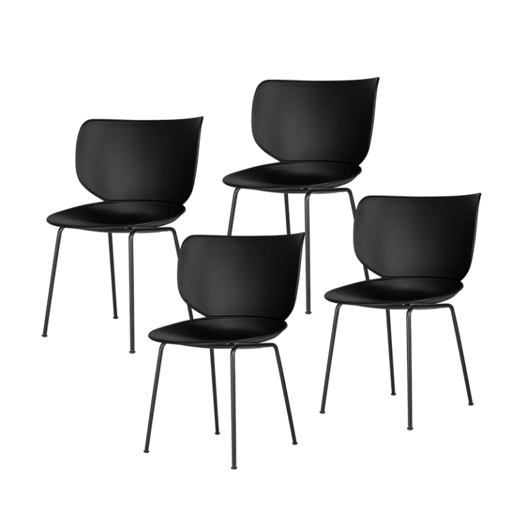 Chaise HANA Set de 4 Noir MOOOI