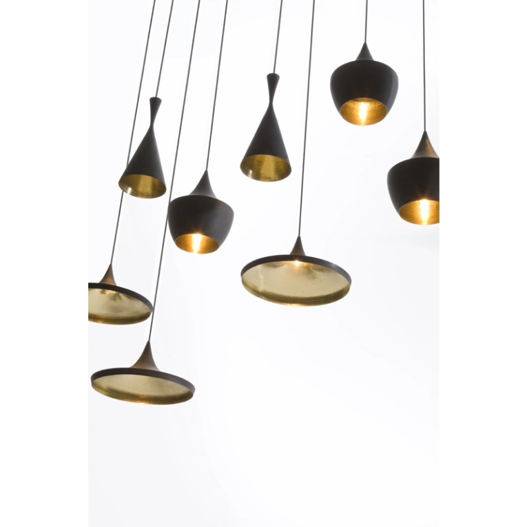 Suspension BEAT LIGHT WIDE Noir/ laiton TOM DIXON
