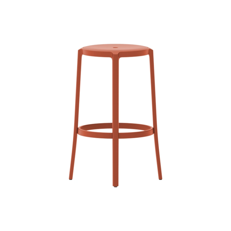 Tabouret haut ON & ON Orange corail EMECO