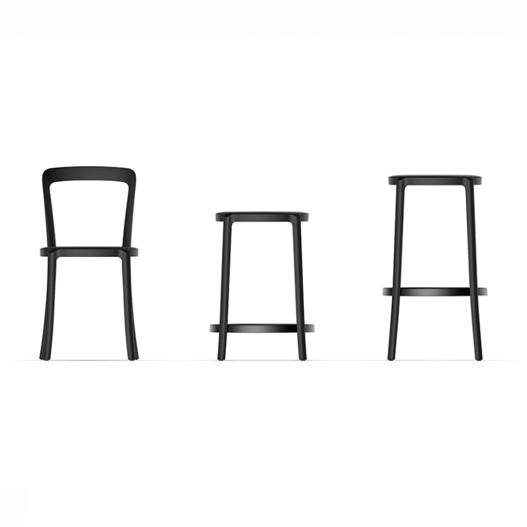 Tabouret haut ON & ON Noir EMECO