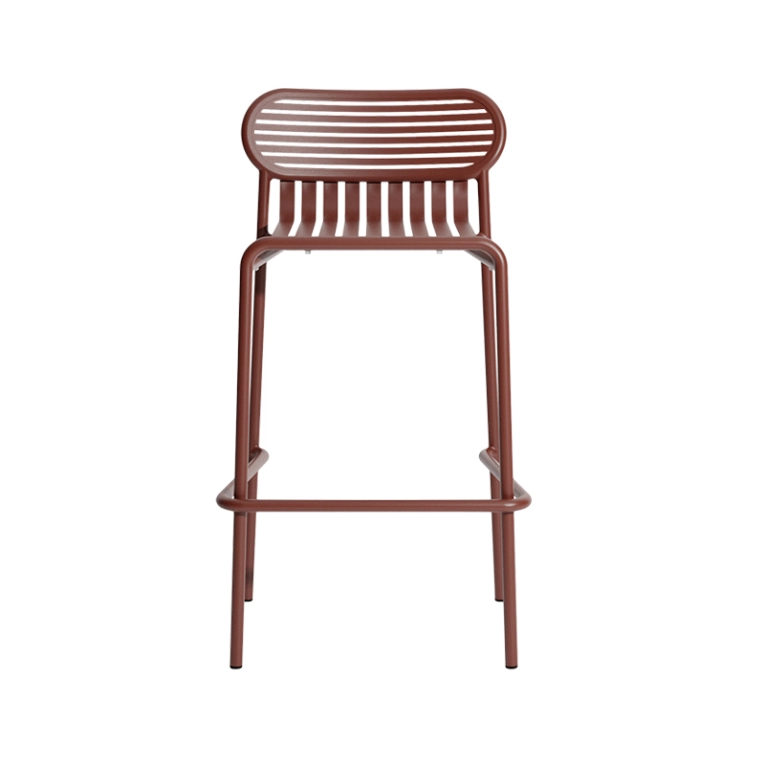 Tabouret haut WEEK-END Rouge brun PETITE FRITURE