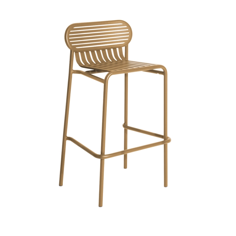 Tabouret haut WEEK-END Or PETITE FRITURE