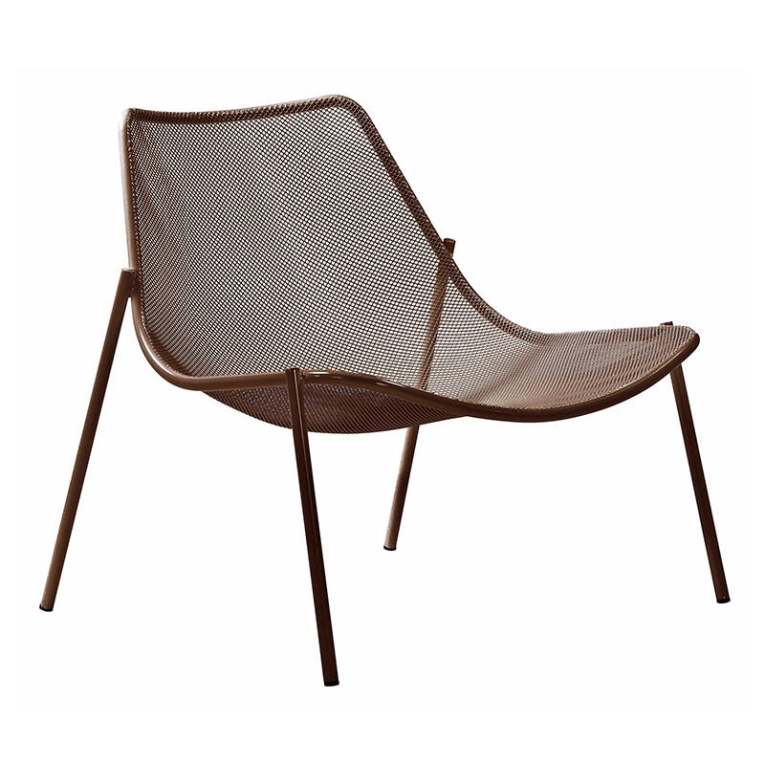 Fauteuil extérieur ROUND Marron d'Inde EMU
