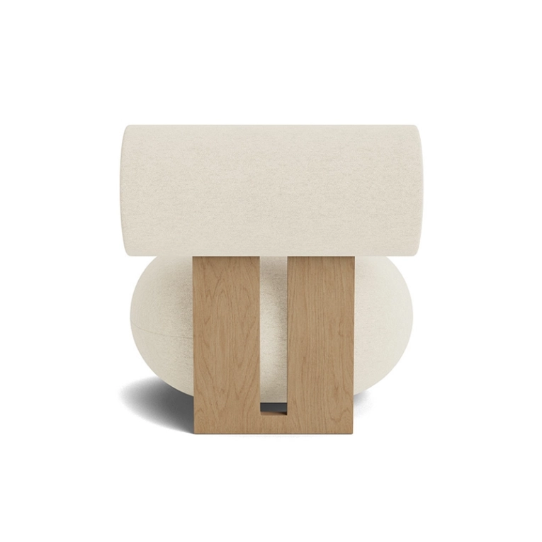 Fauteuil HIPPO Barnum Bouclé 24/ chêne naturel NORR11