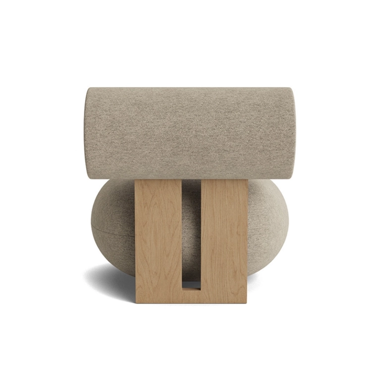 Fauteuil HIPPO Barnum Bouclé 03/ chêne naturel NORR11