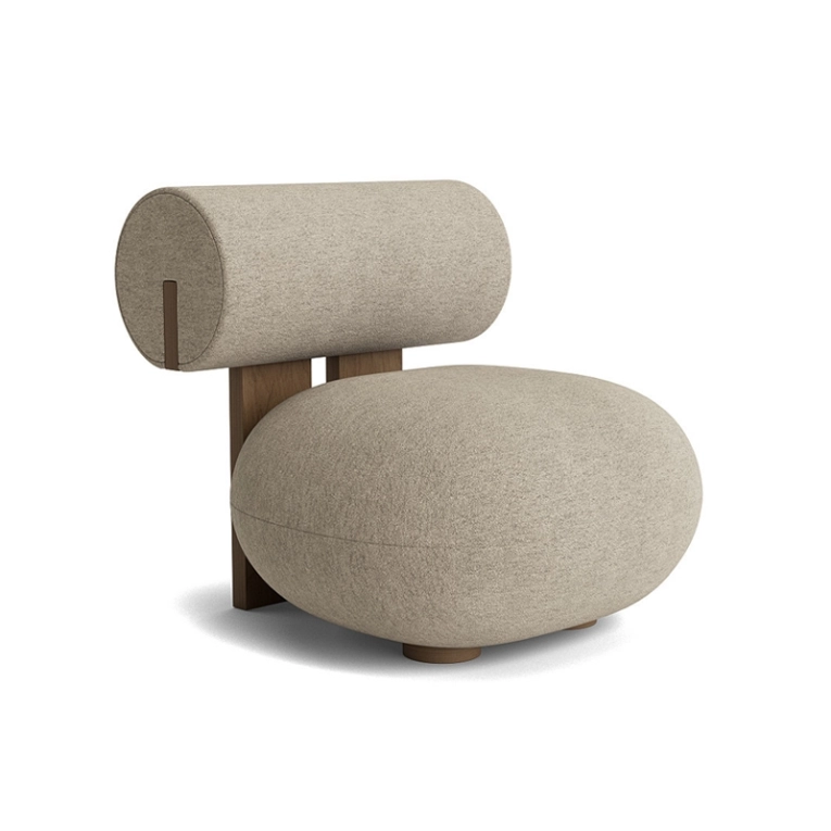Fauteuil HIPPO Barnum Bouclé 03/ chêne fumé clair NORR11