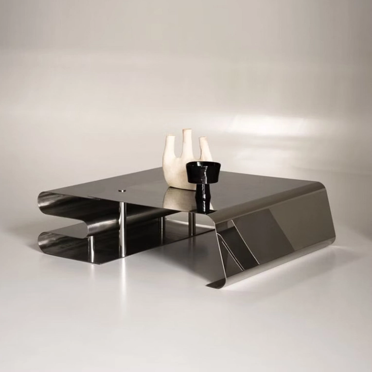 Table basse DUNE Acier poli BAXTER MADE IN ITALY