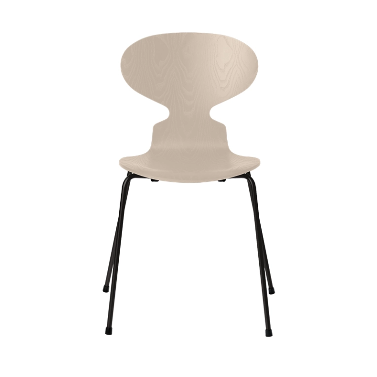 Chaise FOURMI 4 PIEDS Frêne teinté Beige clair  FRITZ HANSEN